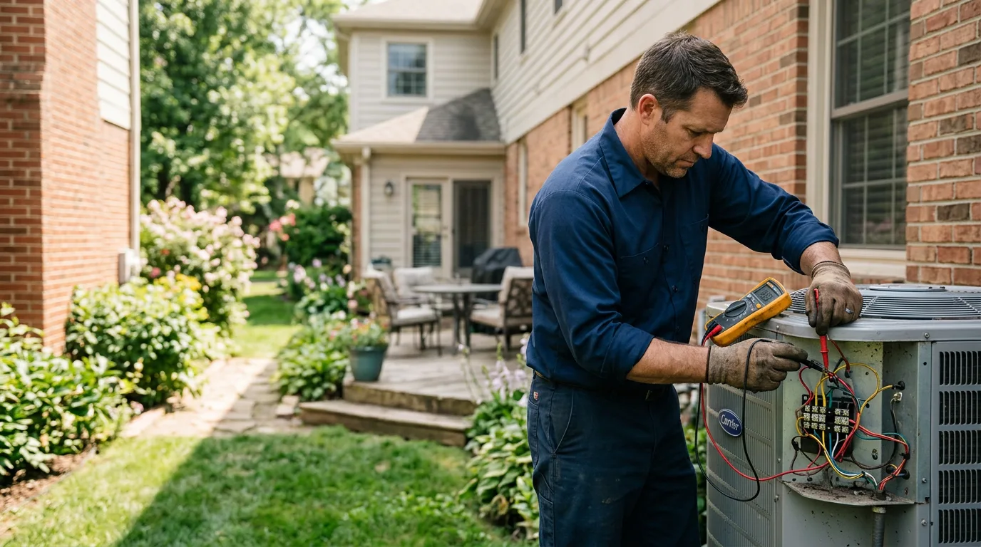 HVAC technician working near Bayport, NY